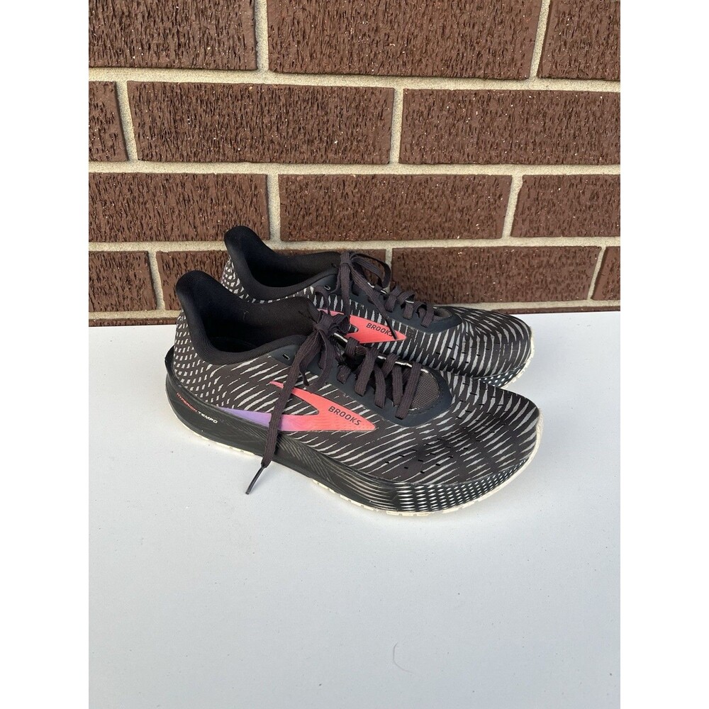Brooks Hyperion Tempo Black Gray Pink Running Shoes Women's Size 8.5